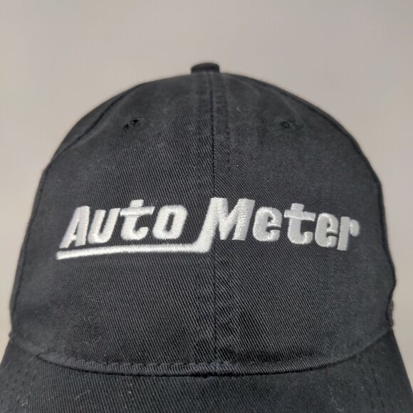 Auto Meter Autometer Black Slide Back Hat Cap Embroidered Adjustable OSFA - Picture 4 of 12